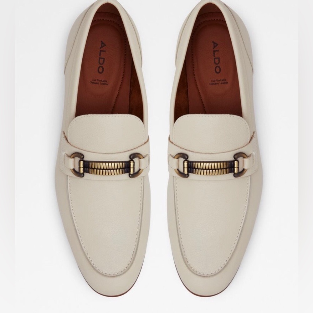 NWOB Aldo Monetto Light Beige Horsebit Loafer